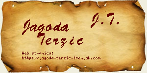 Jagoda Terzić vizit kartica